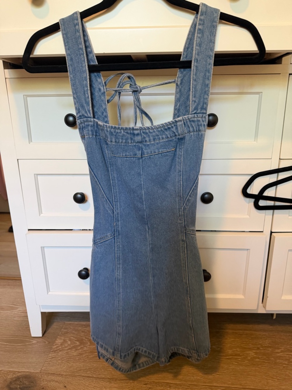 Denim romper in Light Blue